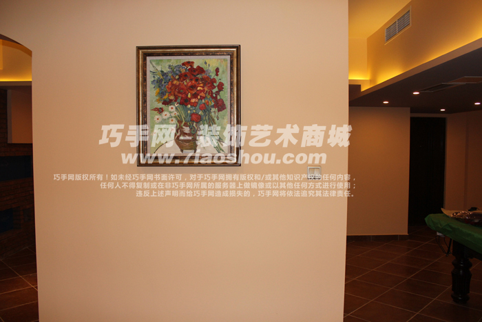 巧手网典型实景装饰案例-中海城香克林油画