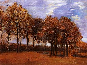 秋天的风景 油画 油画 客厅 手绘 装饰画
