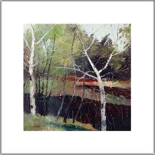 树林 油画 风景 油画 手绘 油画 客厅 装饰画