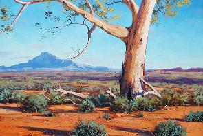 澳大利亚河边的大胶树 油画 油画 手绘 油画 客厅 装饰画