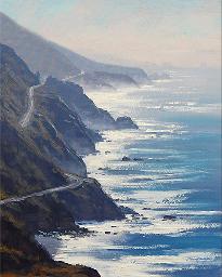 美国俄勒冈州海岸线 油画 油画 客厅 现代 装饰画