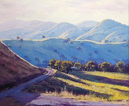 连绵起伏的山丘 油画 油画 手绘 手绘油画 装饰画