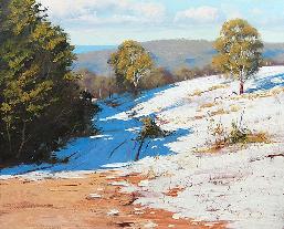 冬季雪景 油画 油画 手绘 手绘油画 装饰画