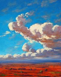 天空与沙漠 油画 油画 客厅 现代 装饰画