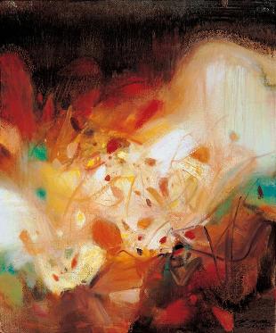 抽象艺术008-炽热的正午 油画 抽象油画 手绘 装饰画