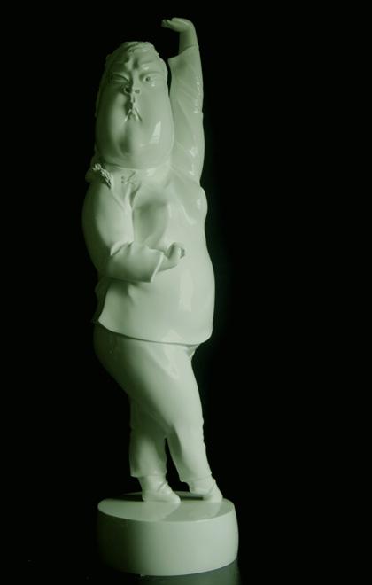 北京胖妞样板戏系列之二_雕塑_雕塑作品_丽莎_艺术雕塑