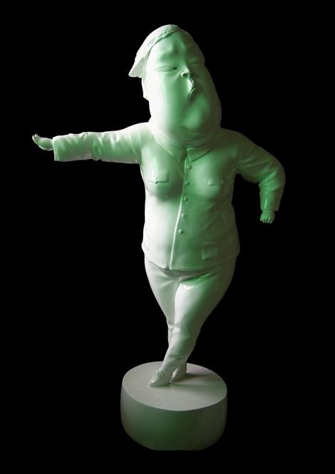 北京胖妞样板戏系列之一_雕塑_雕塑作品_丽莎_艺术雕塑