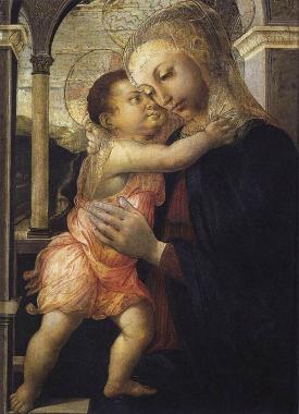 圣母玛利亚与圣子_油画_欧式油画_欧式人物油画_装饰画