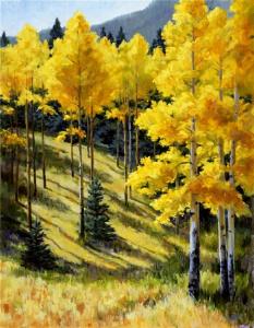 迷人的秋林 油画 油画 手绘 手绘油画 装饰画
