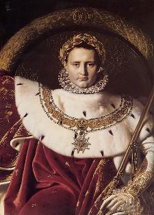穿帝王装的拿破仑油画