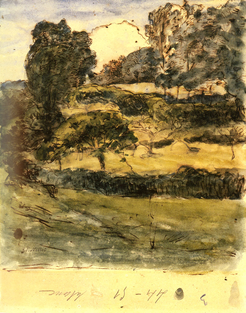 诺曼底牧场 手绘油画